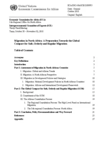 Policy Paper on Migration in North Africa